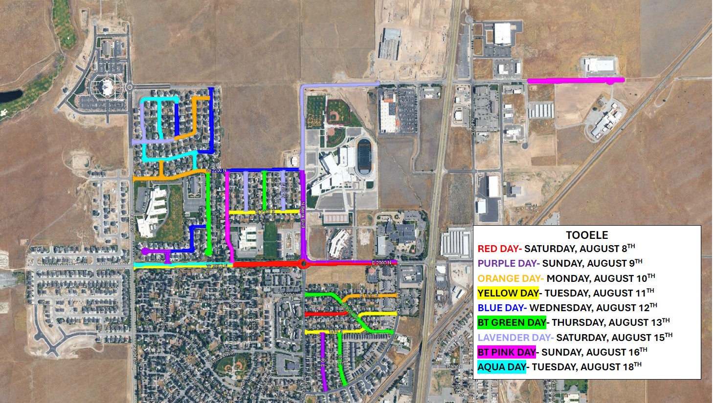 Road Closure Map - August 2026